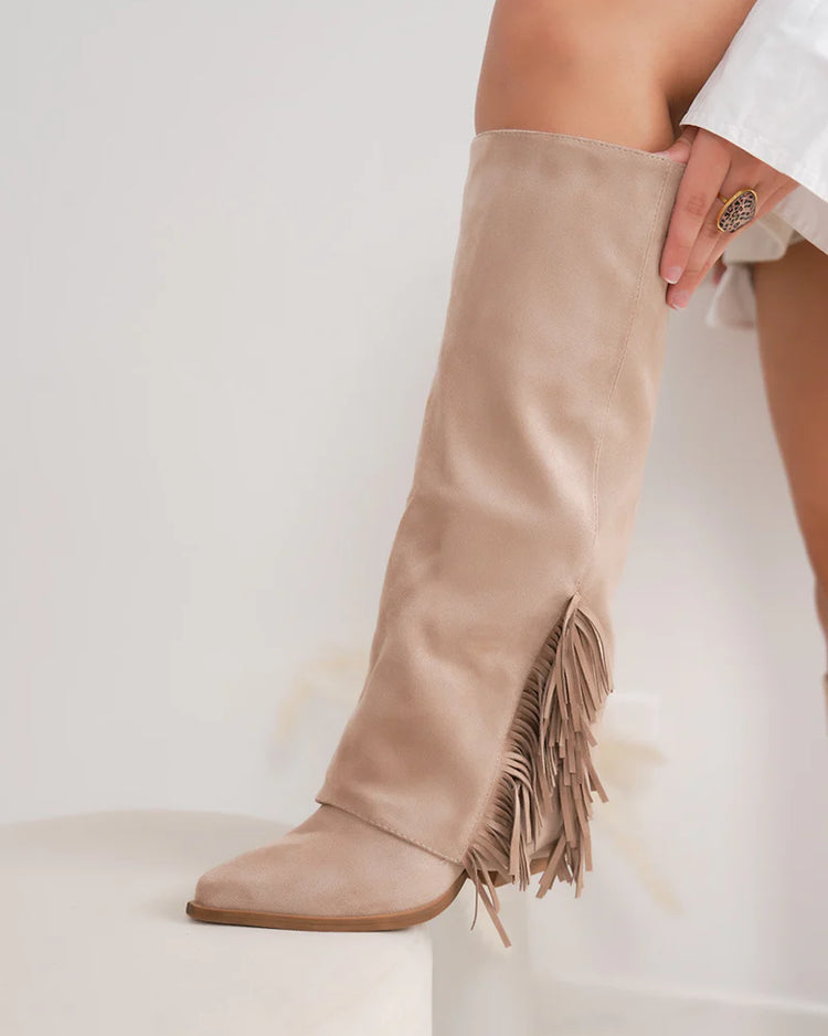 Misha Fringle Taupe Boots