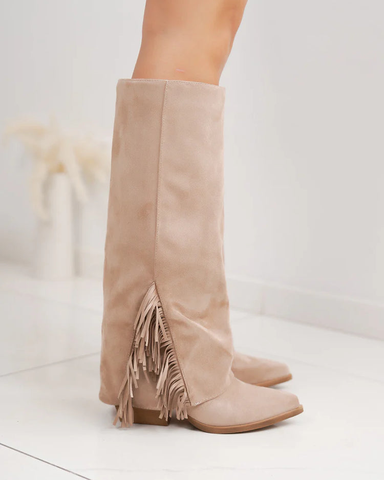 Misha Fringle Taupe Boots