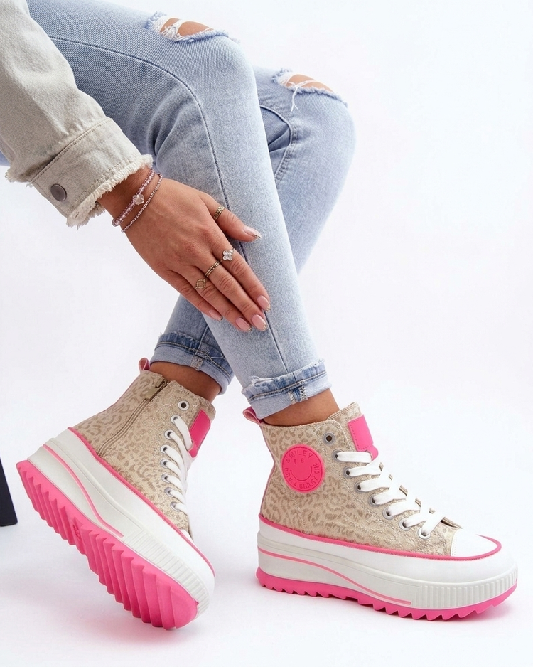Smills Beige Print Sneaker