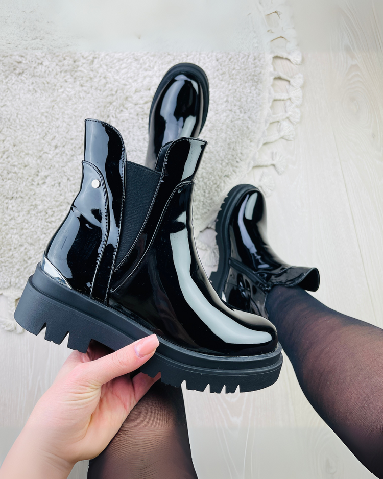 Xanne Patent Black Boots