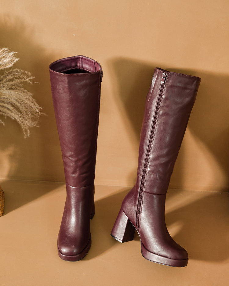 Carry High Boots - Burgundy – image 2