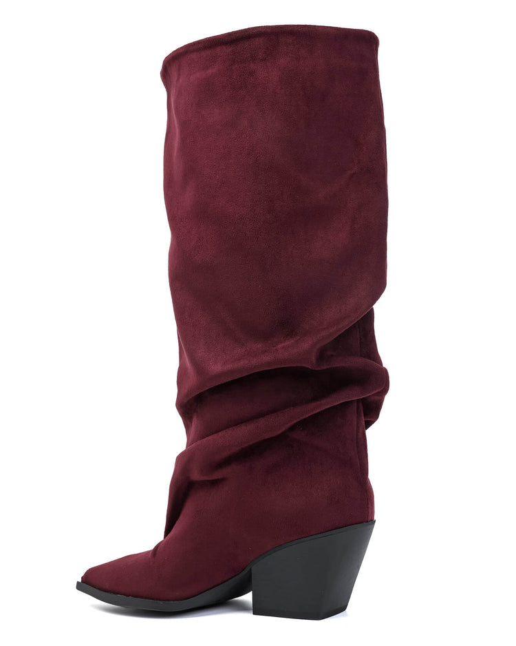 Drop-off High Boots - Burgundy – image 4