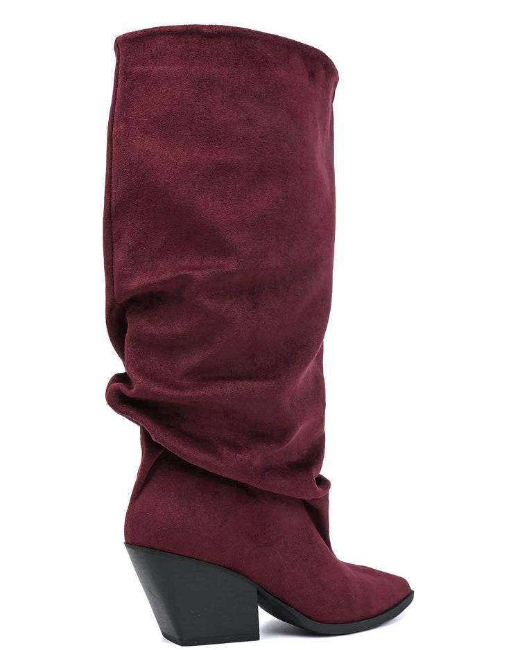 Drop-off High Boots - Burgundy – image 5