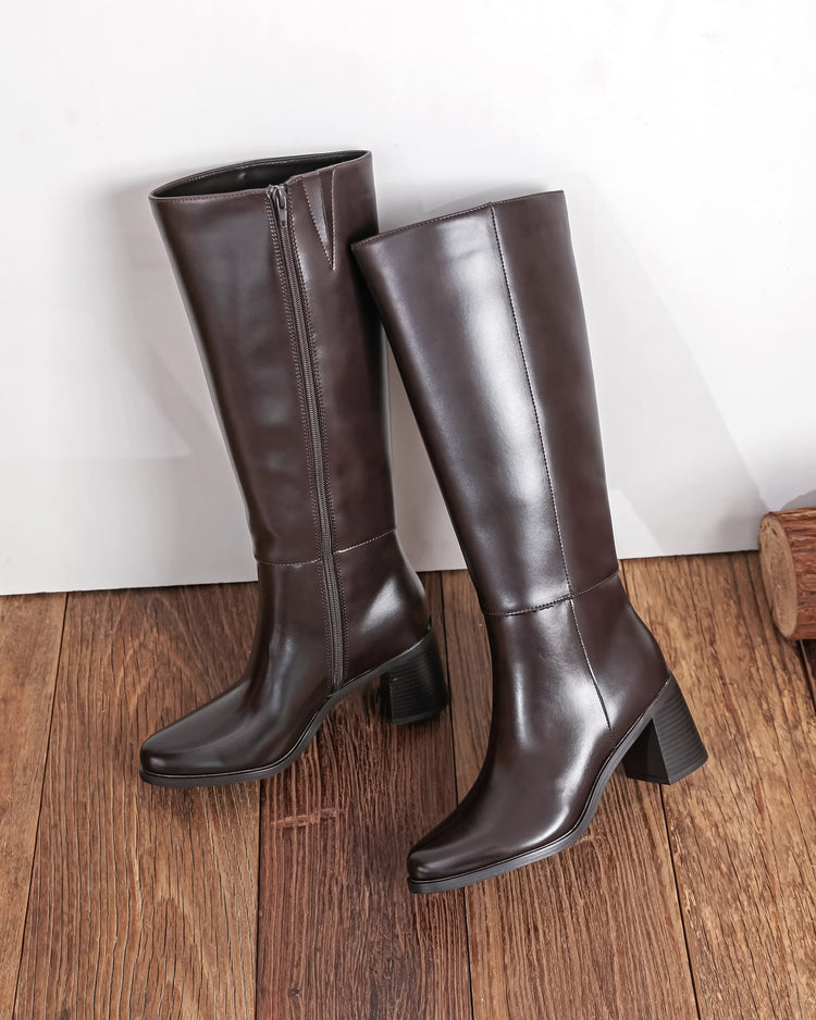 Bottines hautes Merel en marron