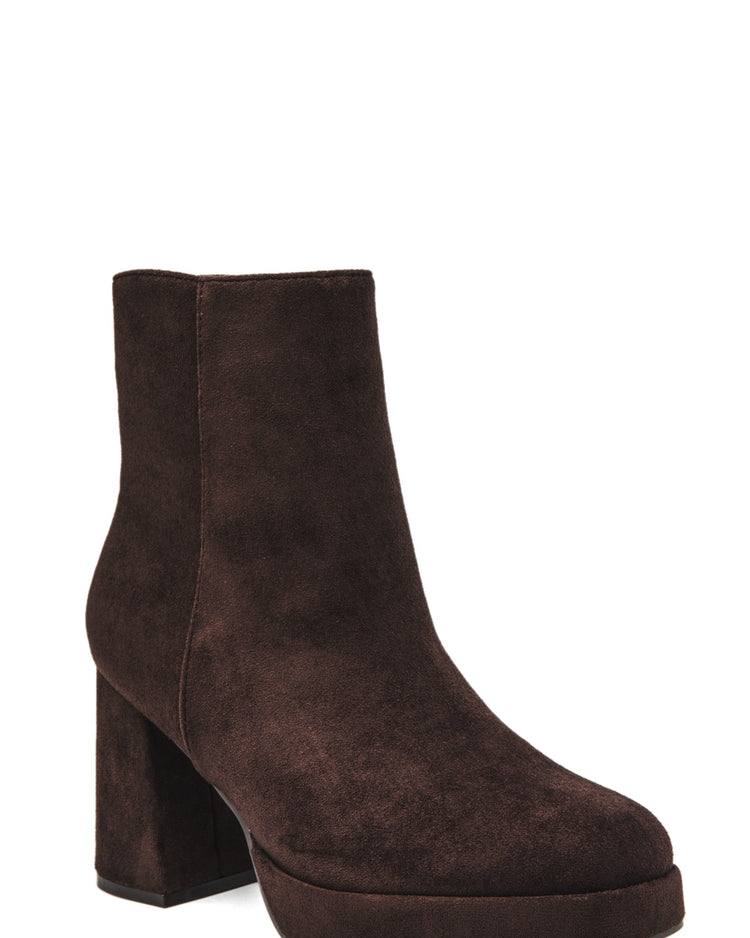 Rina Heel Boot brown front view white background
