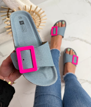 Clasp Blue Slides