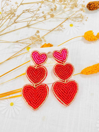 Triple Heart Ohrringe