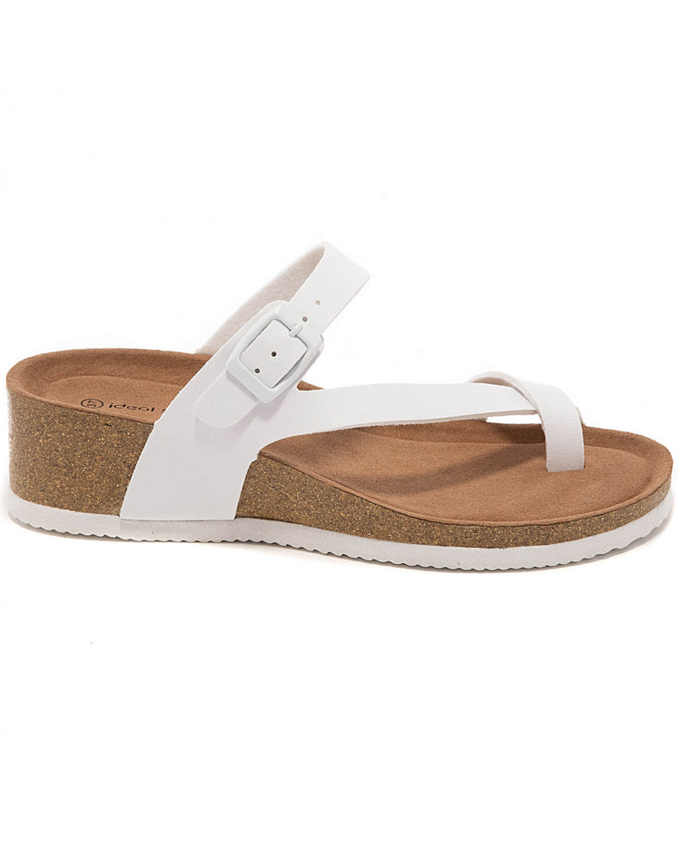 Comfy Wedge Slipper White