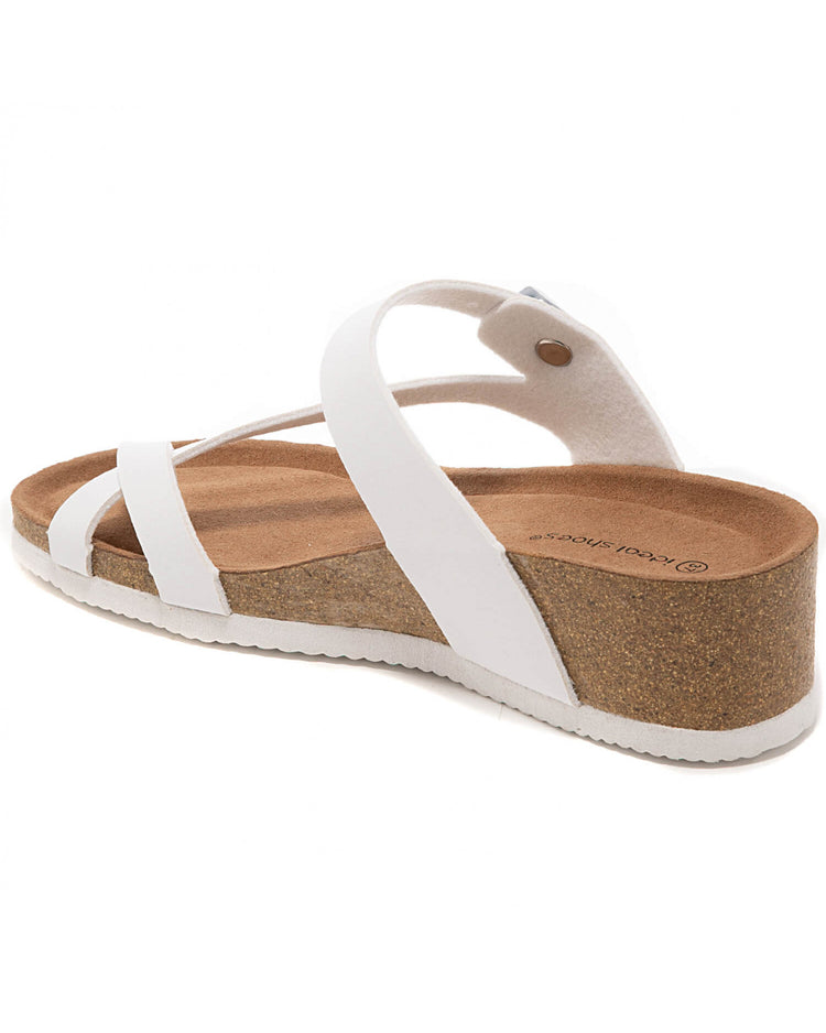 Comfy Wedge Slipper White