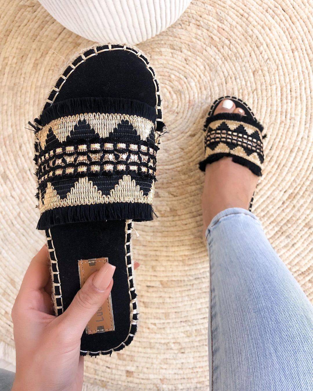 Gaby Black Slippers