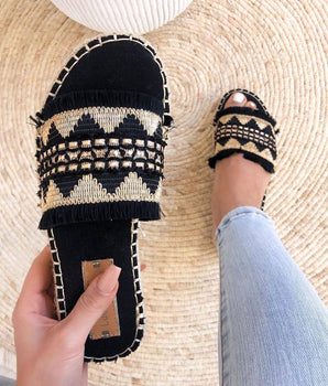Gaby Black Slippers