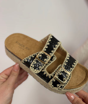 Glitz Black Slipper