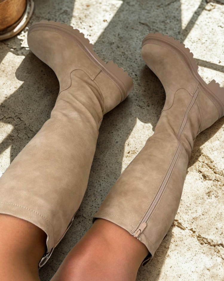 Anetta Khaki High Boots