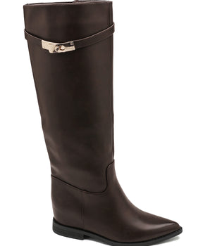Hoge Brown Laars met sleehak