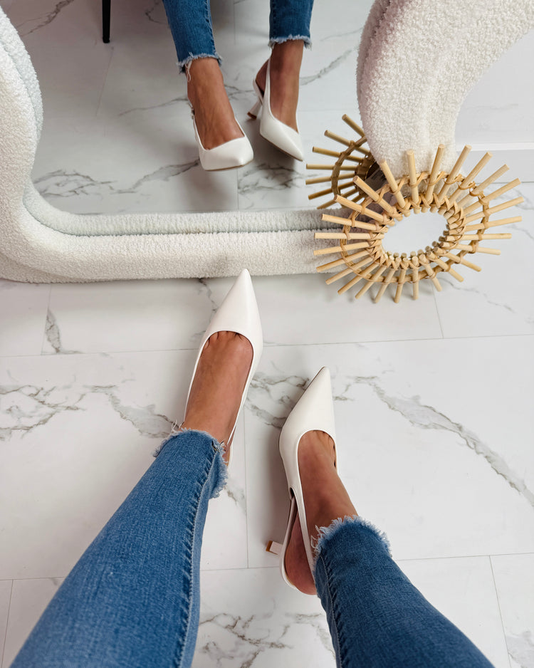Date-Night White Heels