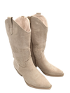 Bottes beiges occidentales de tous les jours