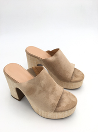 Layla Khaki Absatz-Pantolette