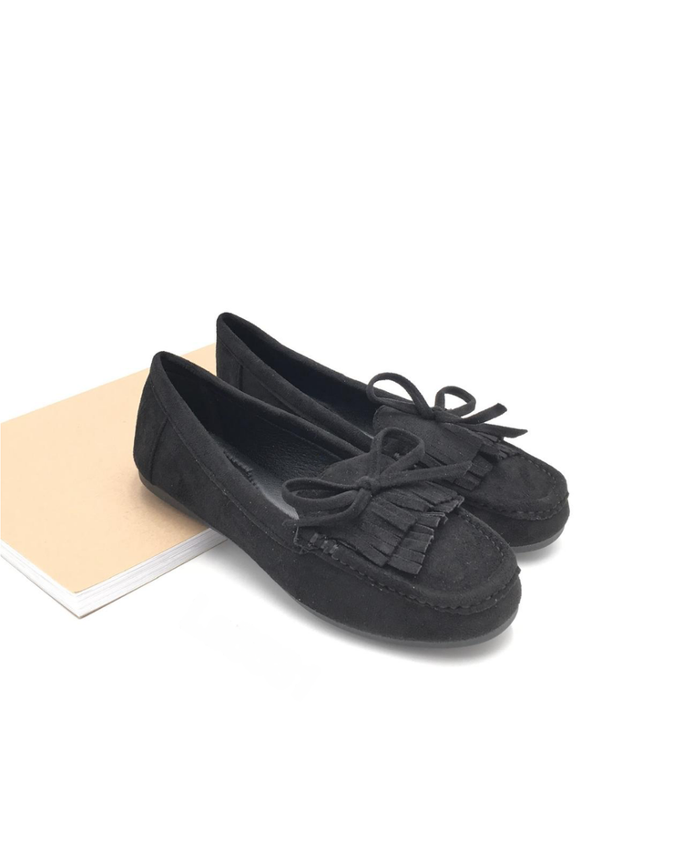 Fringle Black Loafers