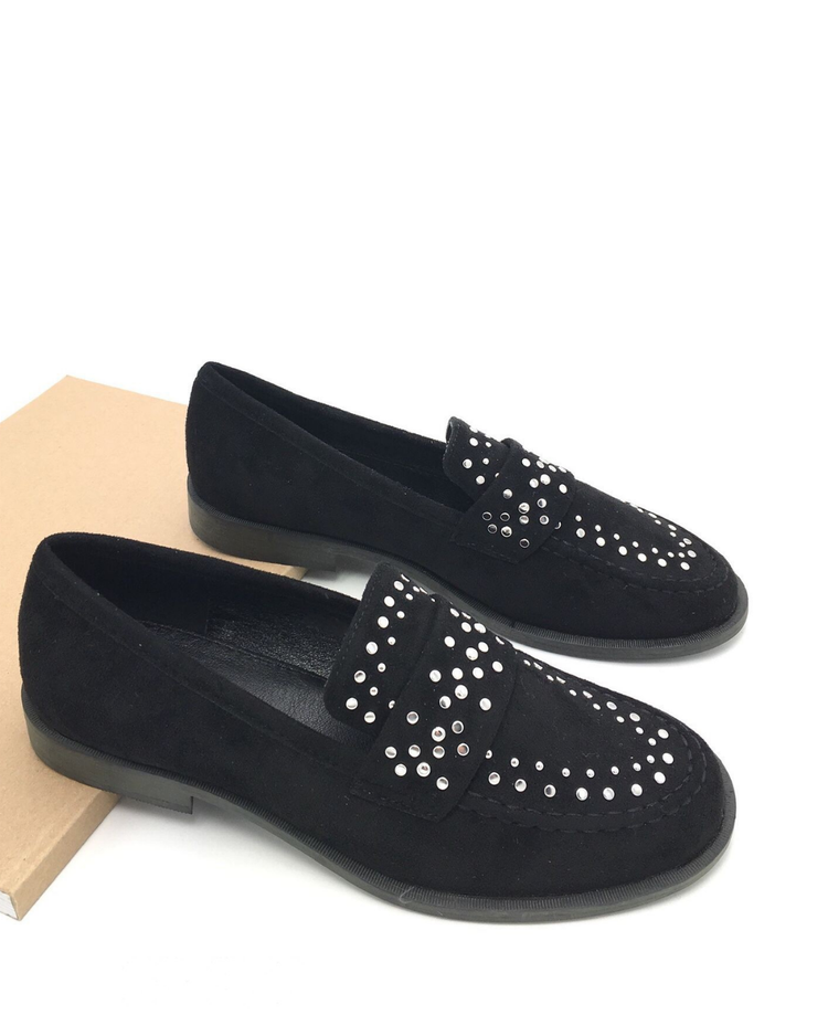 Stud Black Loafers
