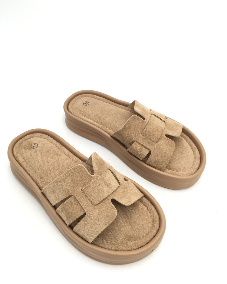 Ines Khaki Slipper
