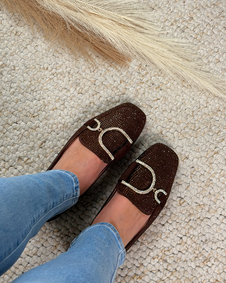Glitter Brown Loafer