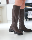Elvira High Boots - Brown