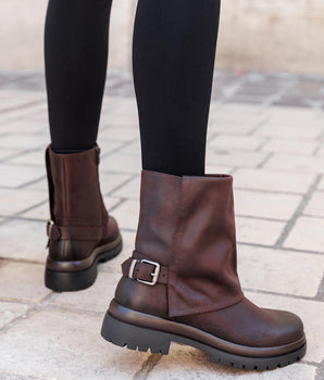 Cover Enkellaars Bruin