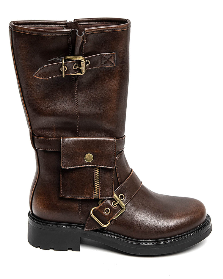 High Bag Brown Boots