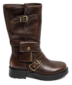 High Bag Brown Boots