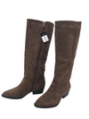 Elena Suede Brown High Boots