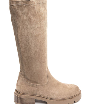 Rachelle Suedine Khaki Boots