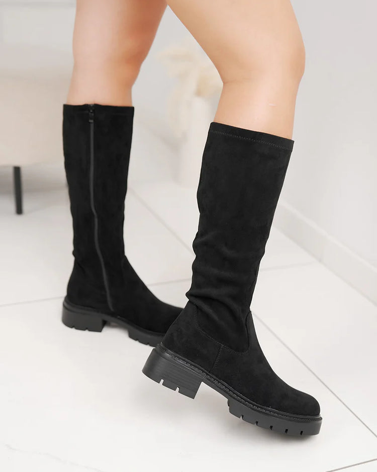 Rachelle Suedine Black Boots