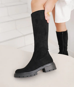 Rachelle Suedine Black Boots