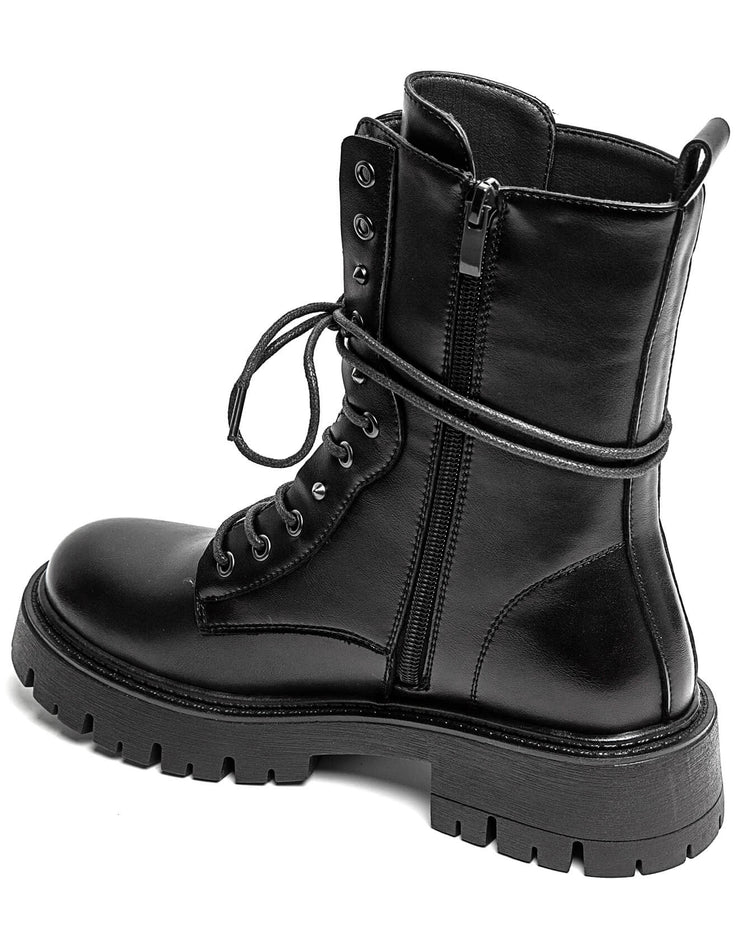 Zwarte Veterboots met Studs