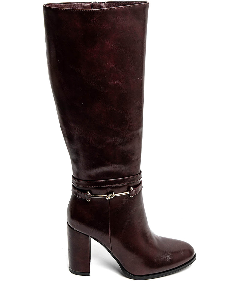 Marly Bordeaux Heel Boots