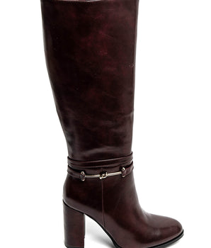 Marly Bordeaux Heel Boots