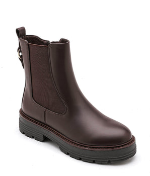 Chunky Chelsea Ankle Boots Braun