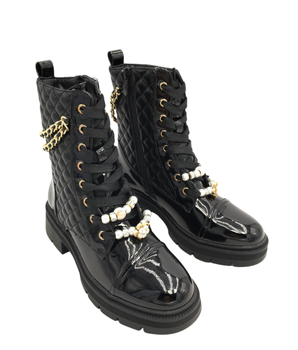 Detail Lak Boots Black