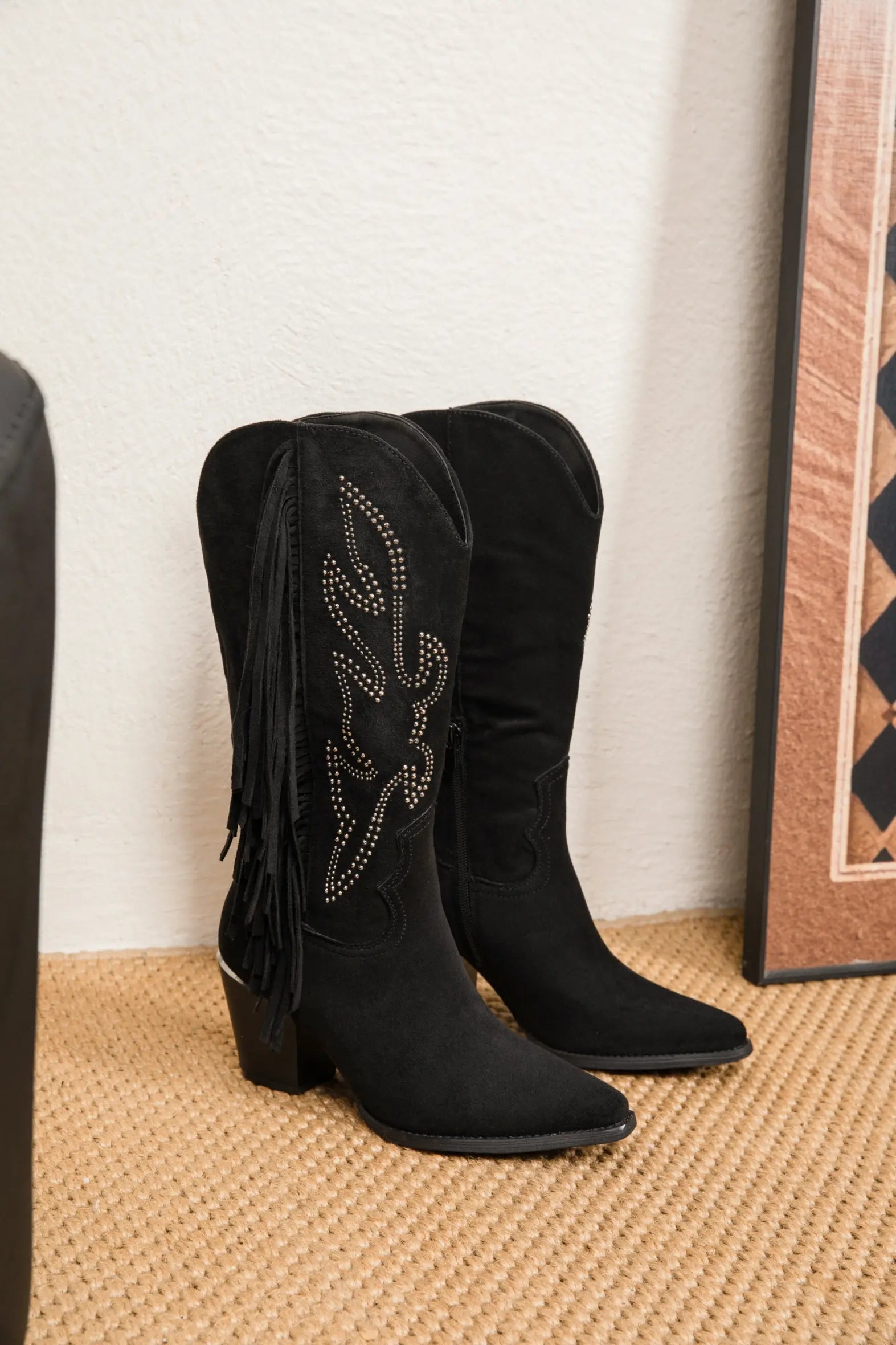 Carla Fringle Black Boots