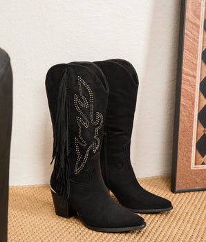 Carla Fringle Black Boots