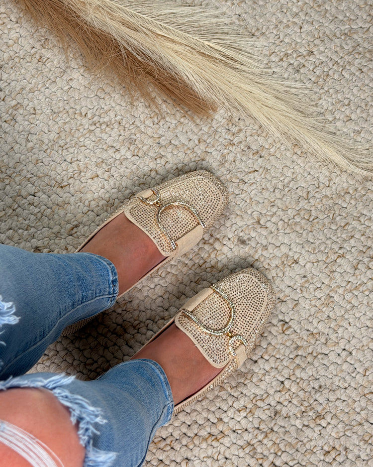 Glitter Beige Loafer