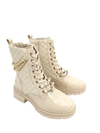 Bottines Laquées Détail Beige