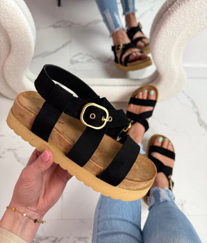 Comfort Black Sandaal