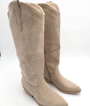 Tall Western Beige Boots