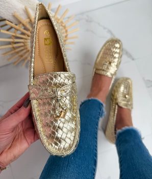 Gaby Gold Loafer