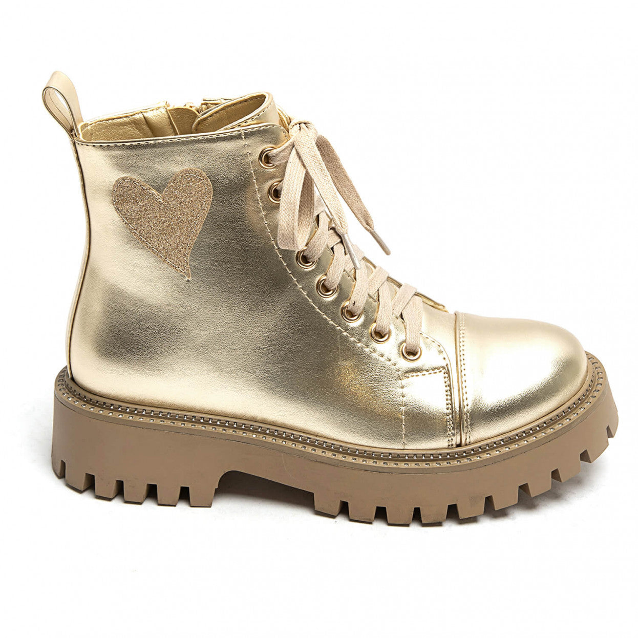 Liebevolle goldene Stiefel