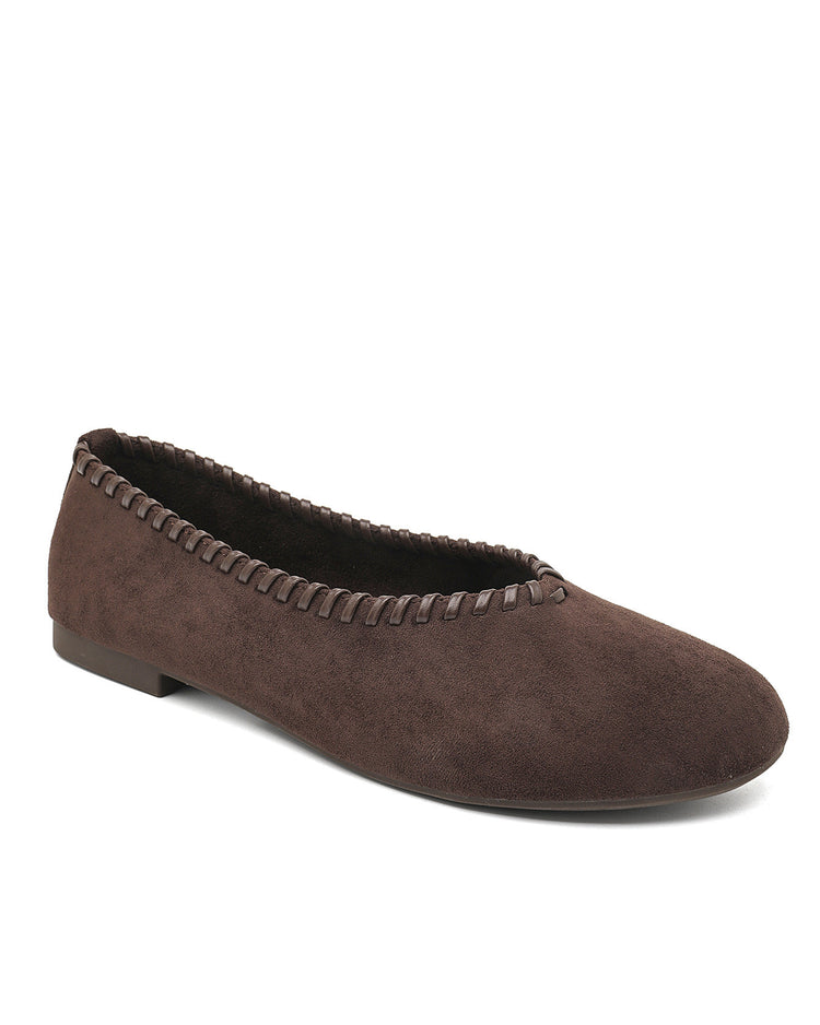 Stitched Brown Loafers