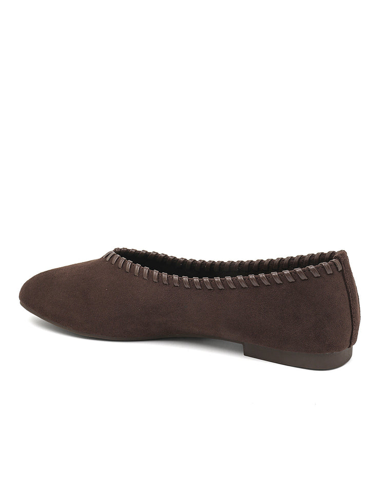Stitched Brown Loafers