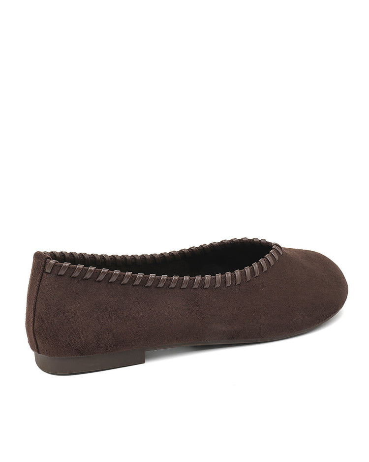 Stitched Brown Loafers