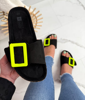 Clasp Black Slides